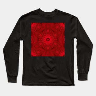 Bold red sacred kaleidoscope Long Sleeve T-Shirt